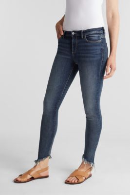 Esprit Stretch Jeans With Frayed Hems At Our Online Shop