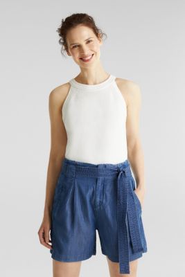 tencel shorts womens