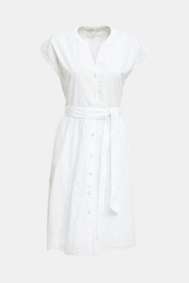 white broderie shirt dress