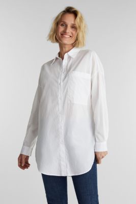 long blouse with jeans