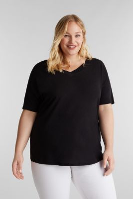 Esprit CURVY Aus LeinenMix VNeckShirt im Online Shop kaufen