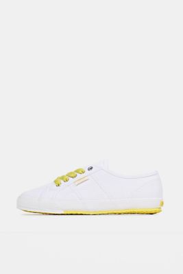 yellow canvas trainers