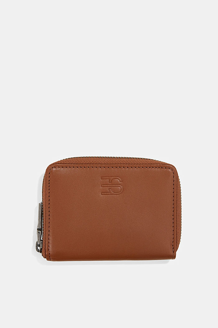 Wallet made of 100% chrome-free tanned leather, RUST BROWN, detail image number 0