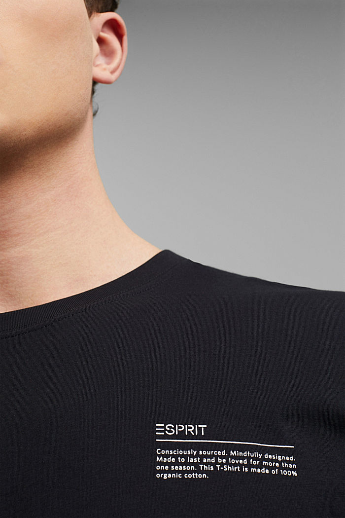 Camiseta con estampado, 100 % algodón ecológico, BLACK, detail image number 1