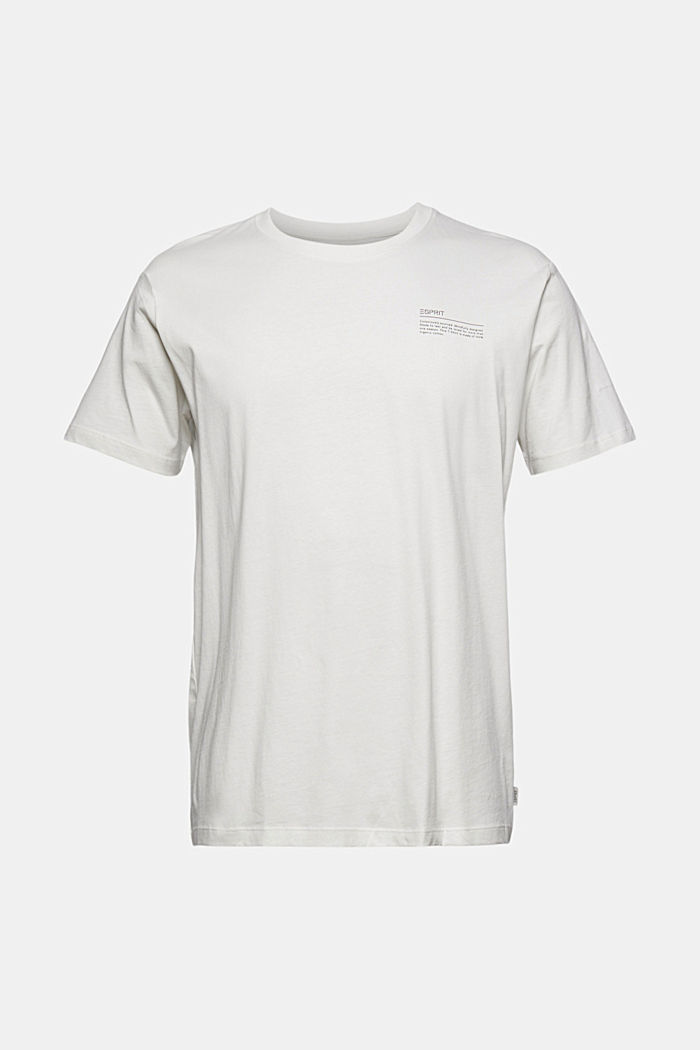 Camiseta de jersey con estampado, 100 % algodón ecológico, OFF WHITE, detail image number 7