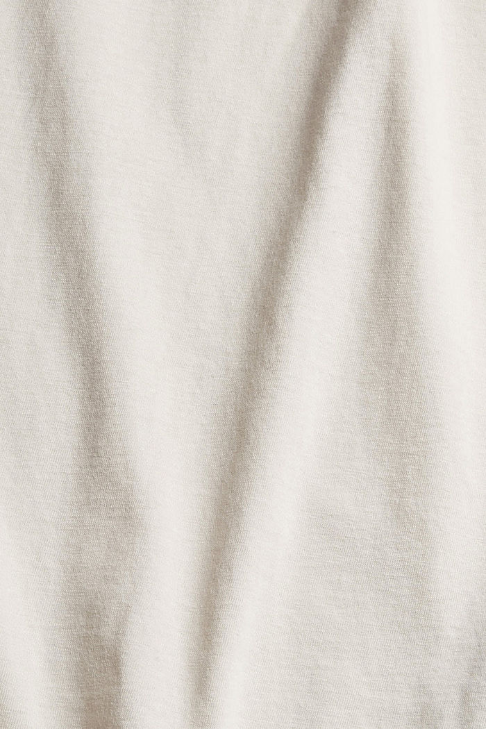 Jersey T-shirt with a print, 100% organic cotton, CREAM BEIGE, detail image number 4