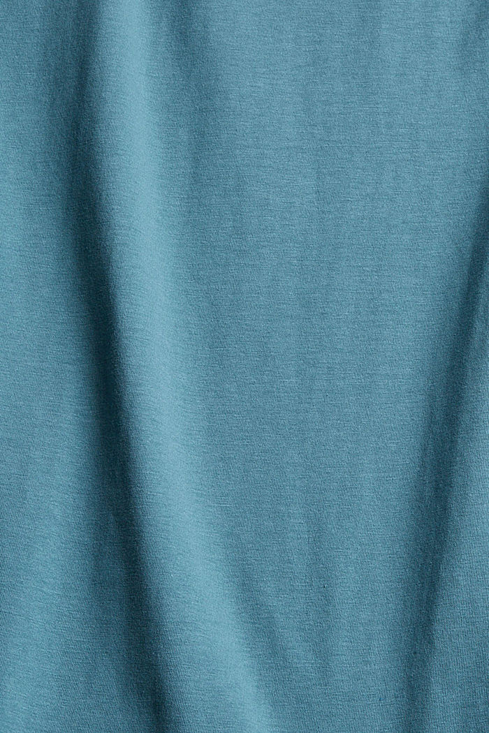 Camiseta con estampado, 100 % algodón ecológico, TURQUOISE, detail image number 5