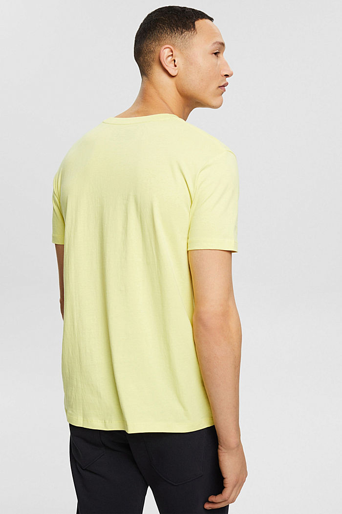 Jersey T-shirt with a print, 100% organic cotton, NEW YELLOW, detail image number 3