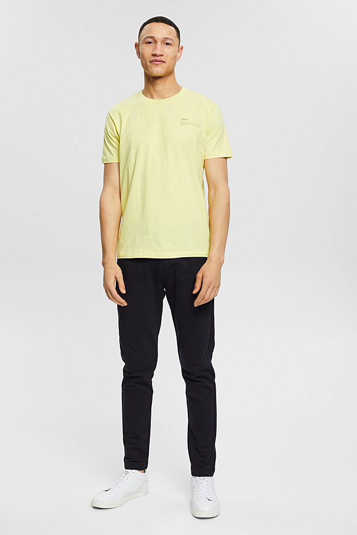 Jersey T-shirt with a print, 100% organic cotton, NEW YELLOW, detail image number 5