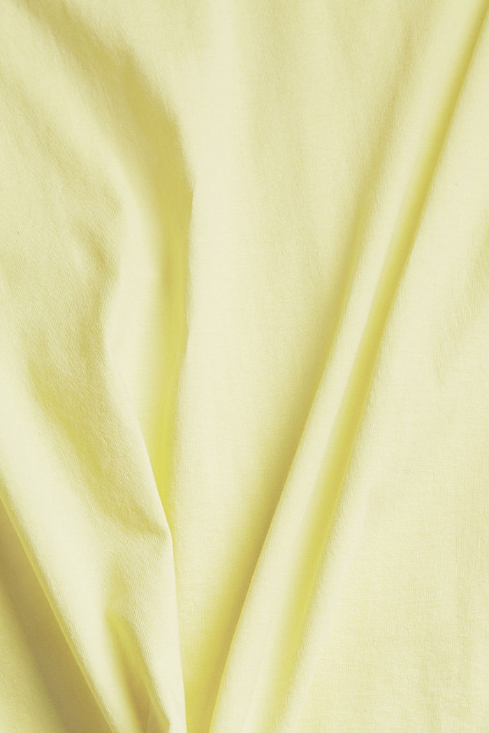 Jersey T-shirt with a print, 100% organic cotton, NEW YELLOW, detail image number 4