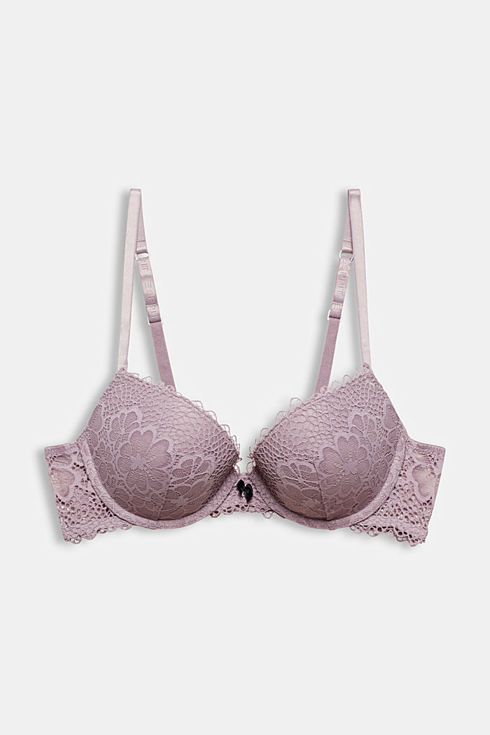 Recycled: push-up bra with lace