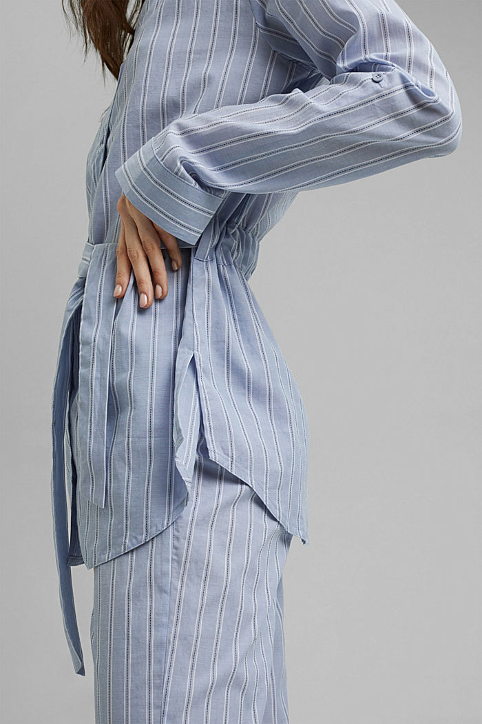 Striped pyjamas, 100% organic cotton, PASTEL BLUE, detail image number 3