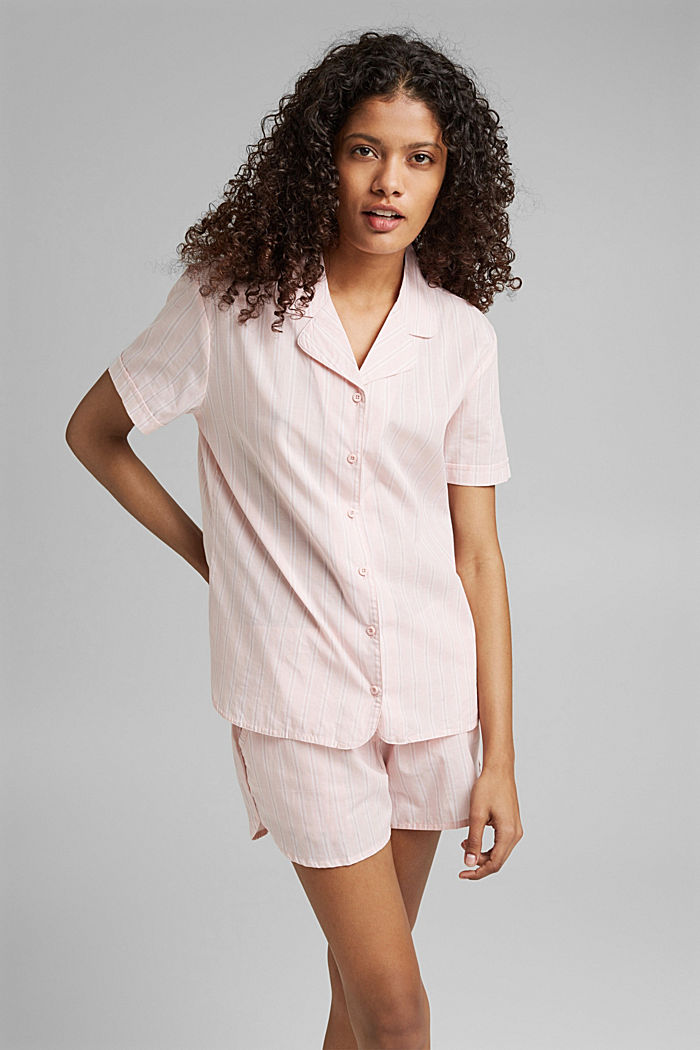 Pyjama mit Streifen, 100% Organic Cotton, LIGHT PINK, detail image number 1