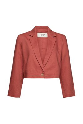 EDC À teneur en lin : la veste courte de tailleur