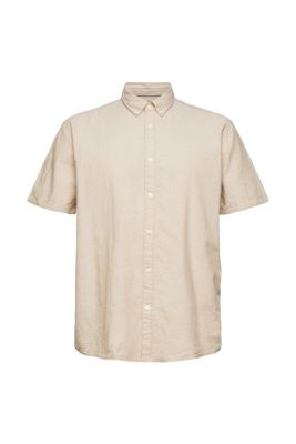 EDC À teneur en lin : la chemise à col boutonné et manches courtes