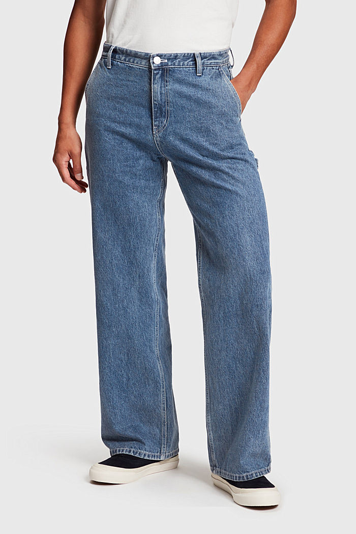 High-rise denim cargo trousers, Women, BLUE RINSE, detail-asia image number 2