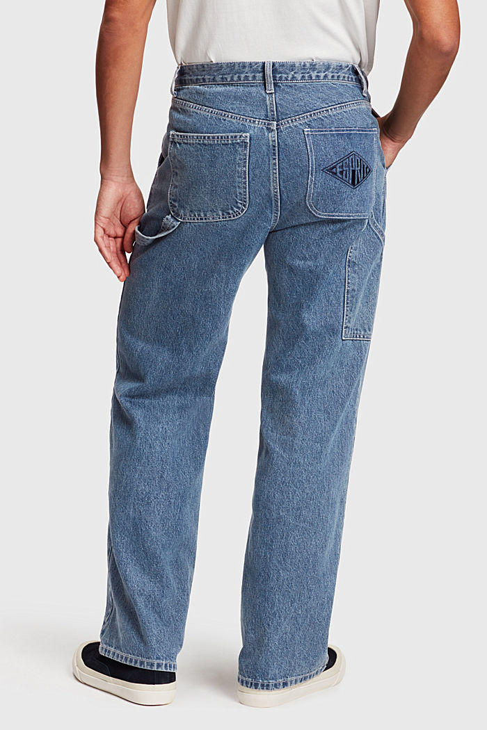 High-rise denim cargo trousers, Women, BLUE RINSE, detail-asia image number 3