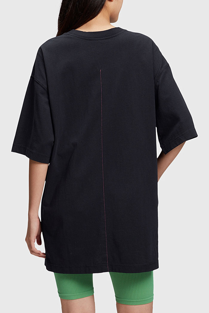Color Dolphin Relaxed Fit T-shirt Dress, BLACK, detail-asia image number 1