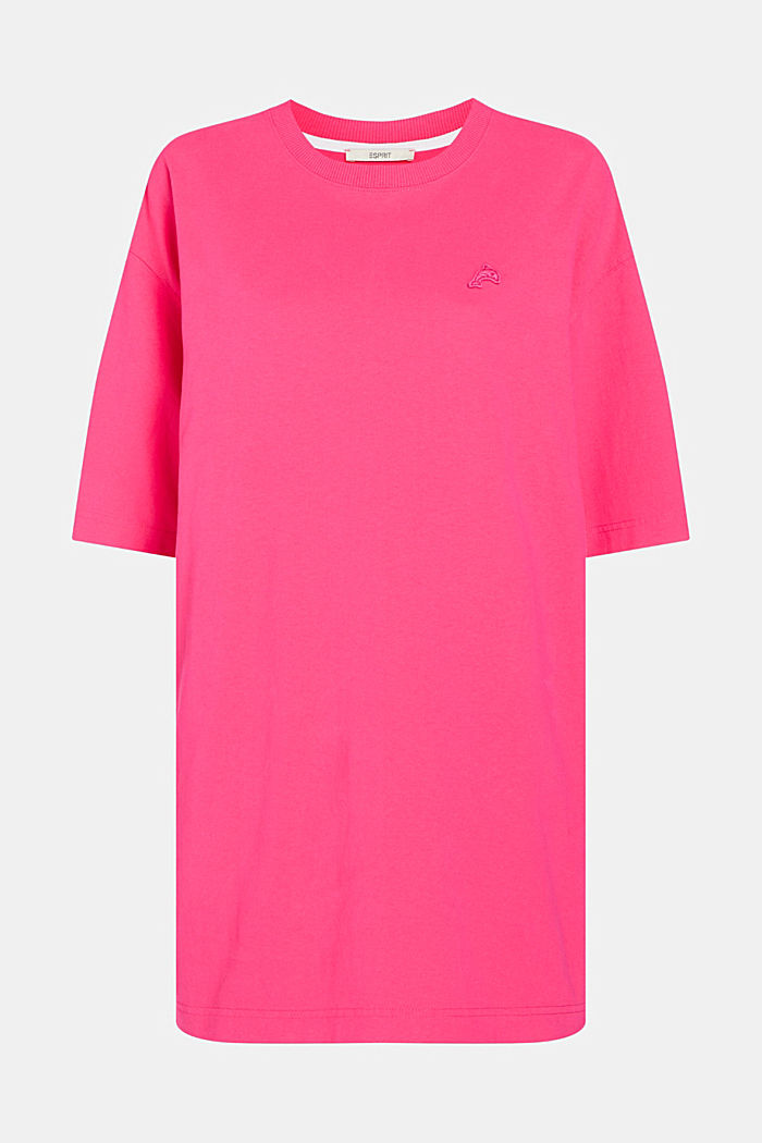 Color Dolphin Relaxed Fit T-shirt Dress, PINK, overview