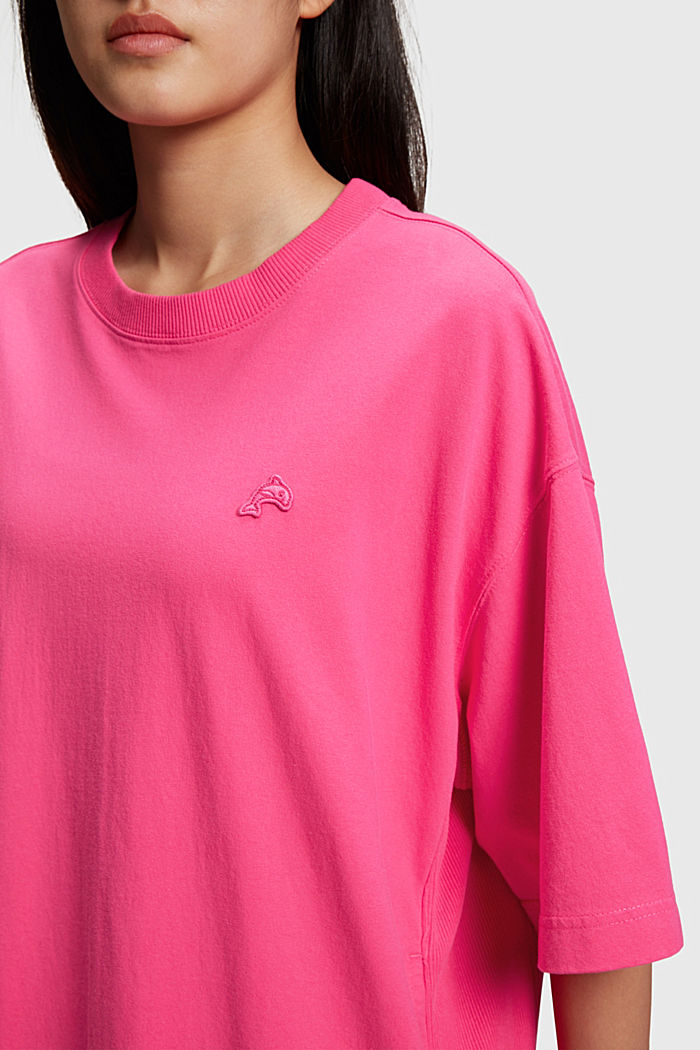 Color Dolphin Relaxed Fit T-shirt Dress, PINK, detail-asia image number 3