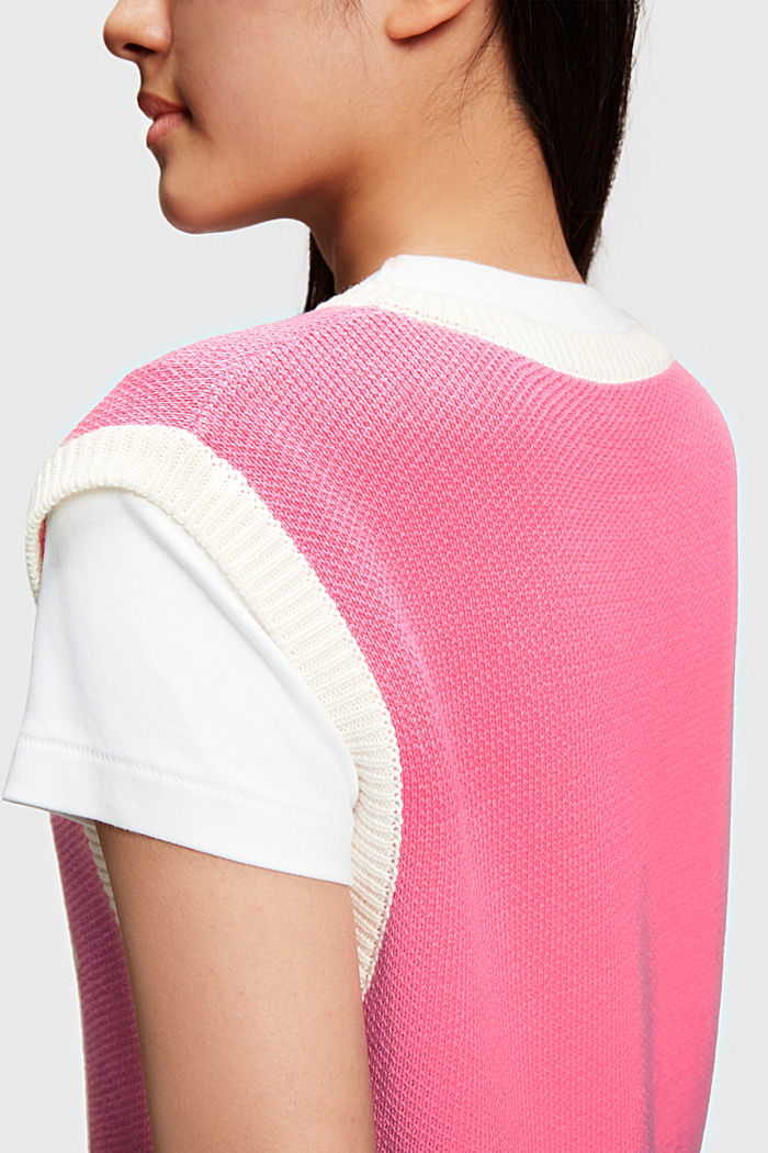 Unisex sleeveless jumper, PINK, detail-asia image number 4