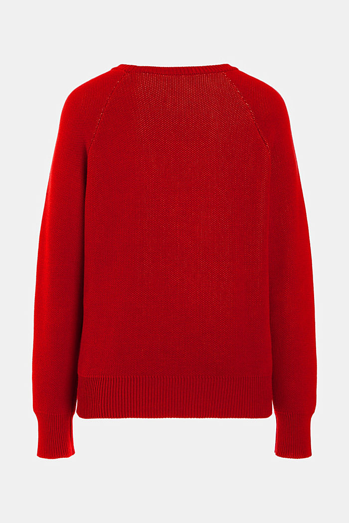 Unisex knitted jumper, RED, detail image number 8