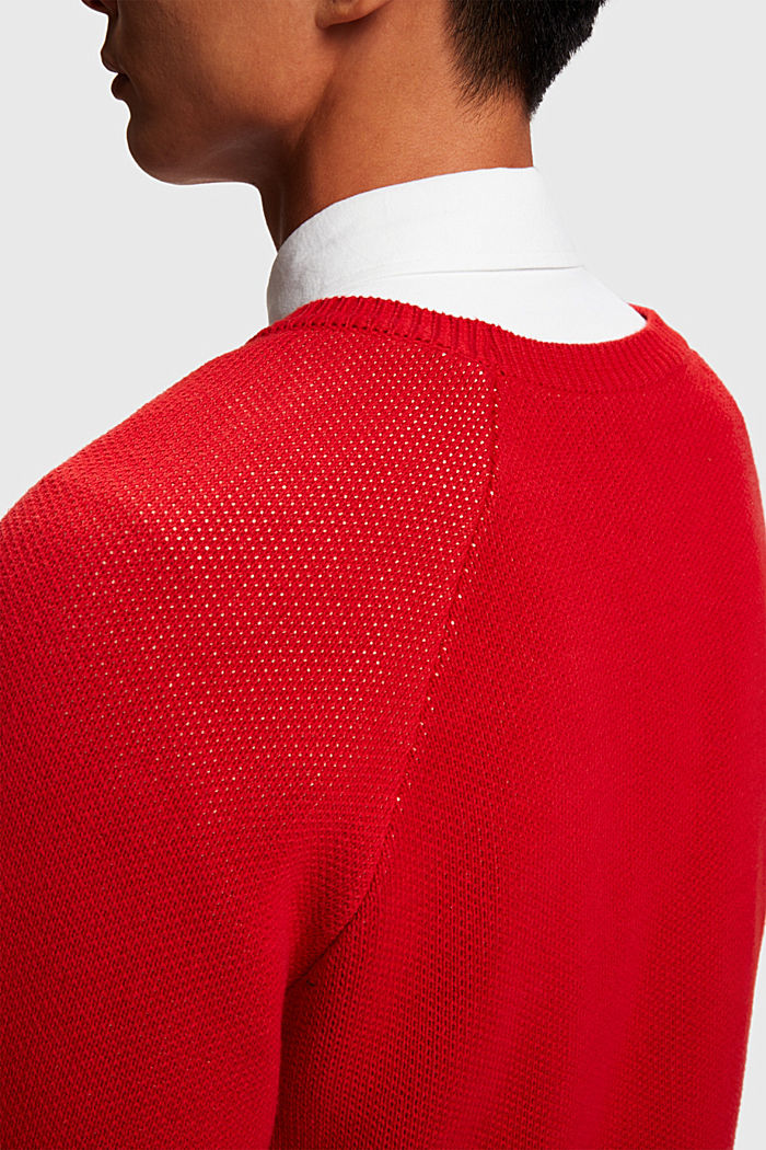 Unisex knitted jumper, RED, detail image number 5