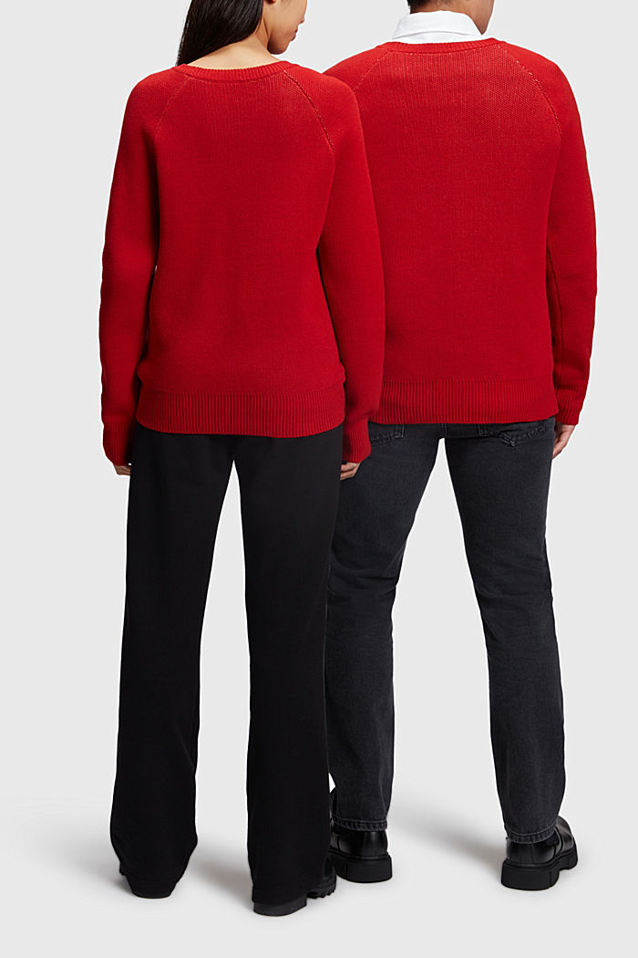 Unisex knitted jumper, RED, detail-asia image number 1