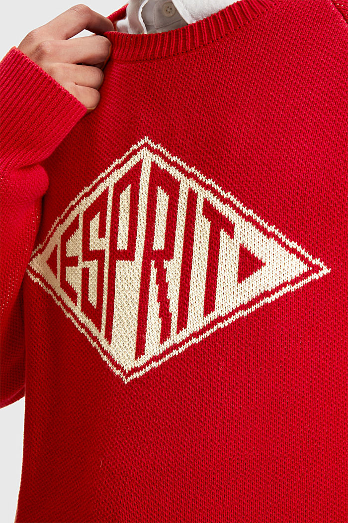 Unisex knitted jumper, RED, detail-asia image number 5