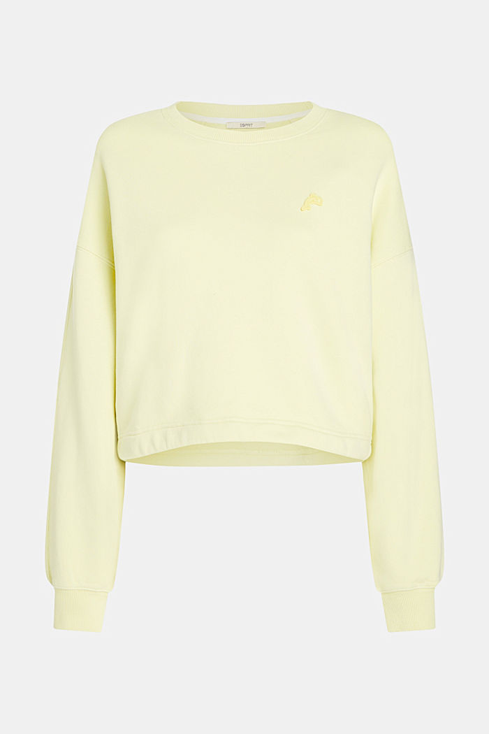 Color Dolphin Cropped Sweatshirt, DUSTY GREEN, detail-asia image number 4