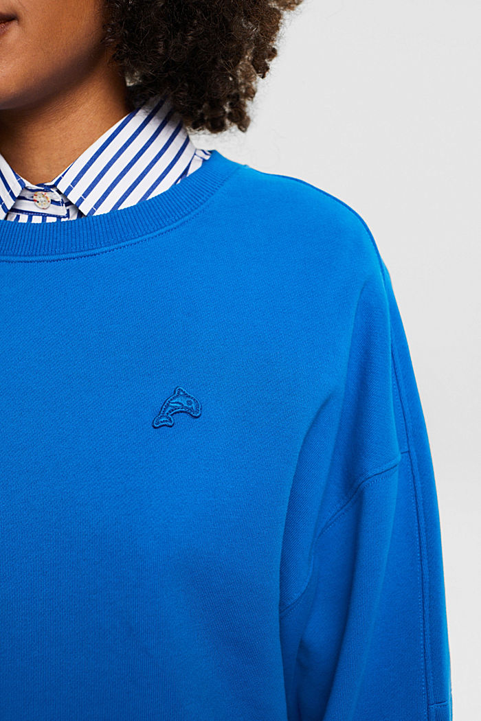 Color Dolphin Cropped Sweatshirt, BLUE, detail image number 2