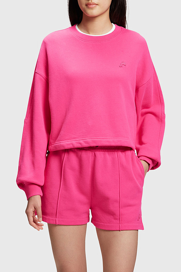 Color Dolphin Cropped Sweatshirt, PINK FUCHSIA, detail-asia image number 0