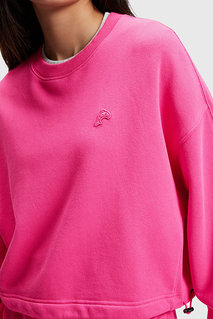Color Dolphin Cropped Sweatshirt, PINK FUCHSIA, detail-asia image number 3