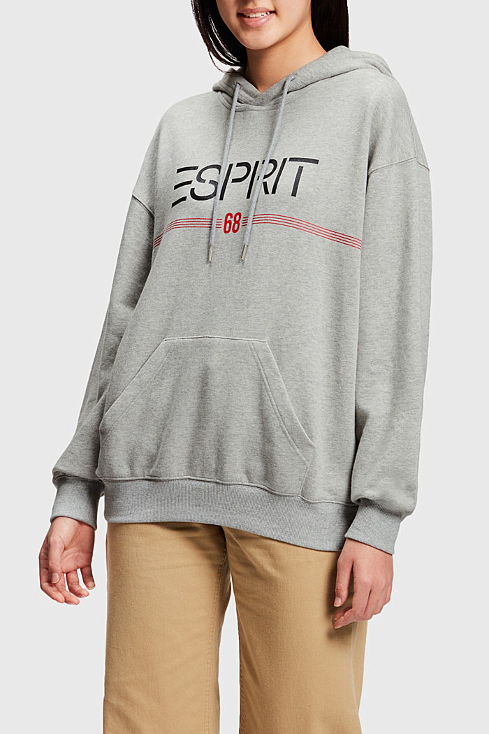 Unisex sweatshirt with a hood, GREY, detail-asia image number 2