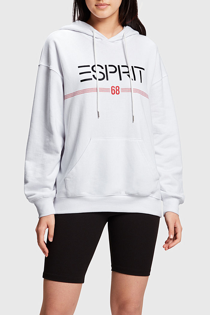 Unisex sweatshirt with a hood, WHITE, detail-asia image number 2