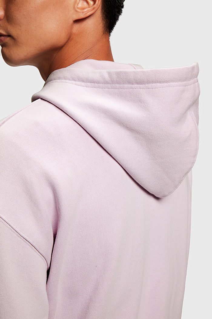 Unisex sweatshirt with a hood, LAVENDER, detail-asia image number 4