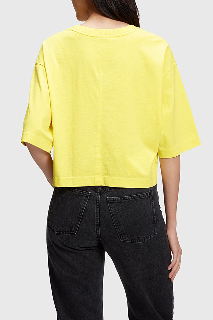 Color Dolphin Cropped T-shirt, YELLOW, detail-asia image number 2