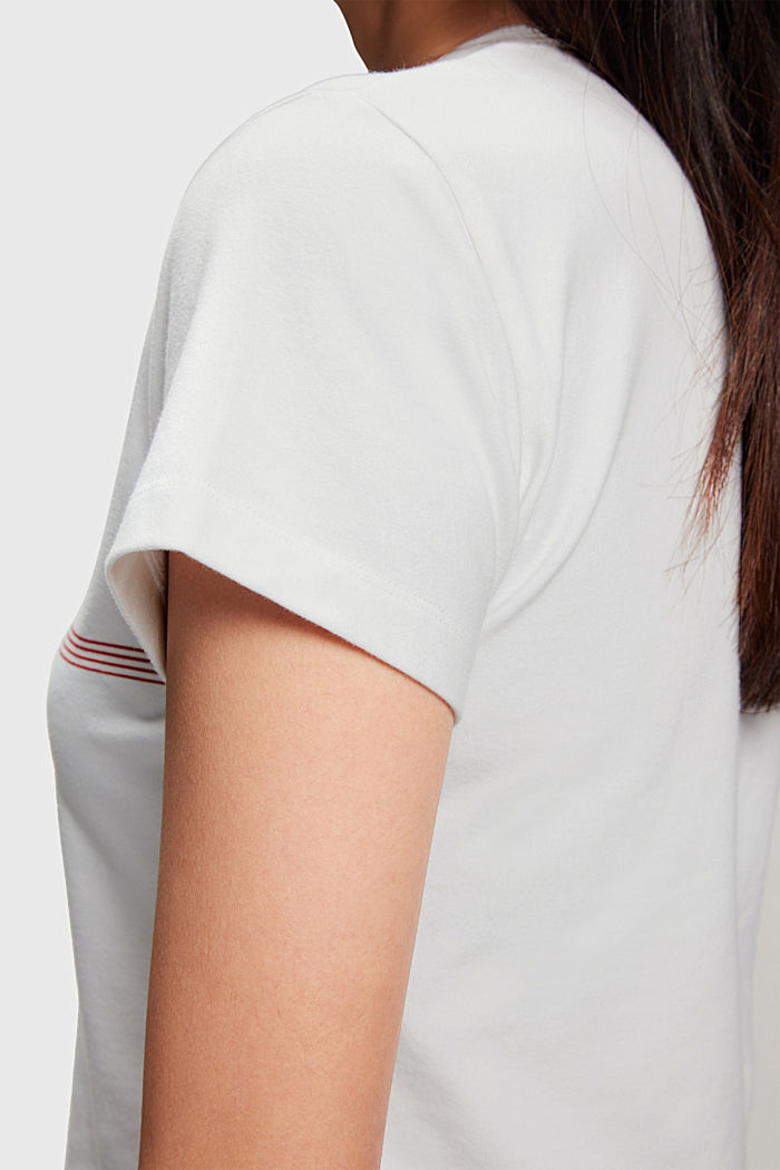 Cropped T-shirt, WHITE, detail image number 4