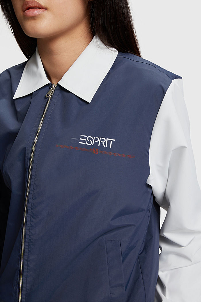 ESPRIT x Rest & Recreation Capsule Color Block Windbreaker Jacket, NAVY, detail-asia image number 4