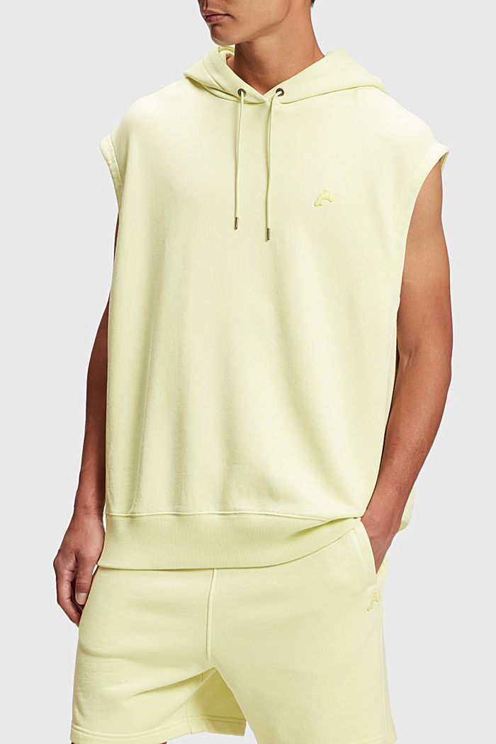 Color Dolphin Sleeveless Hoodie, PASTEL YELLOW, detail-asia image number 0