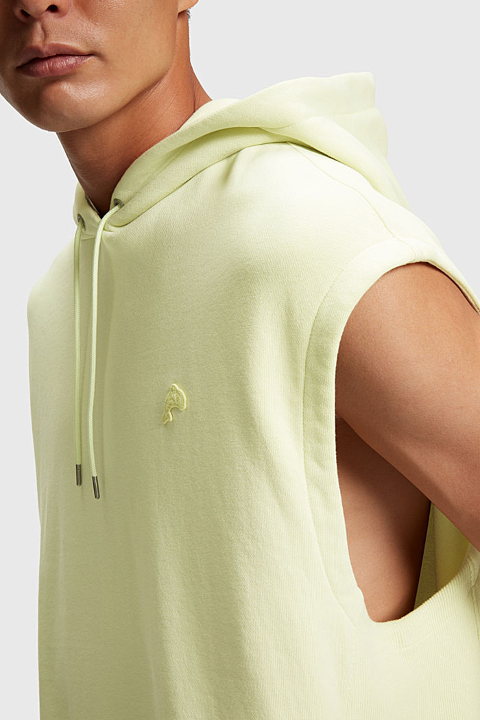 Color Dolphin Sleeveless Hoodie, PASTEL YELLOW, detail-asia image number 3