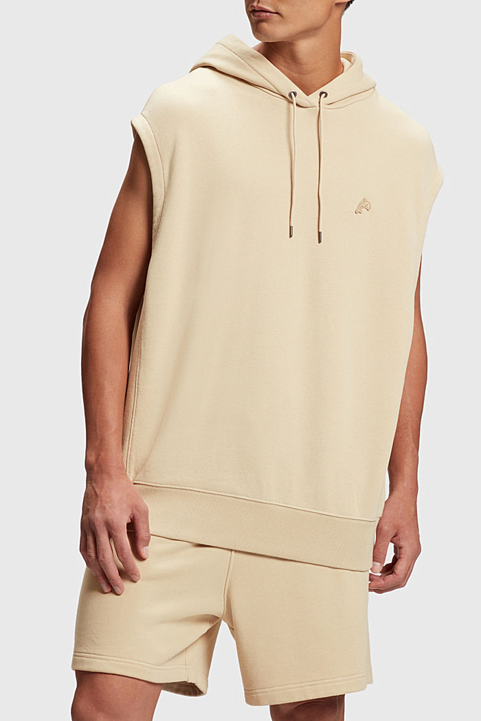 Color Dolphin Sleeveless Hoodie, SAND, detail-asia image number 0
