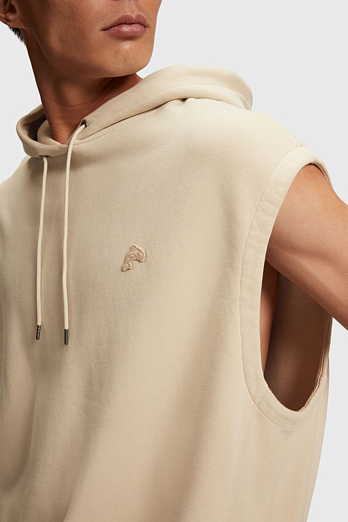 Color Dolphin Sleeveless Hoodie, SAND, detail-asia image number 3