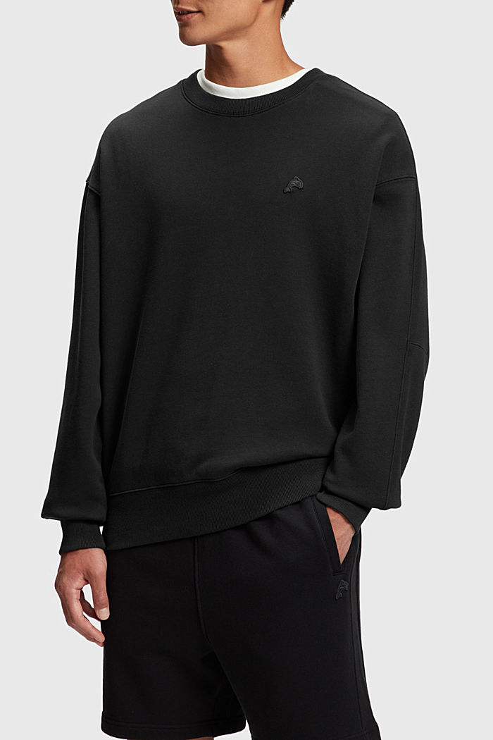 Color Dolphin Relaxed Fit Sweatshirt, BLACK, detail-asia image number 0