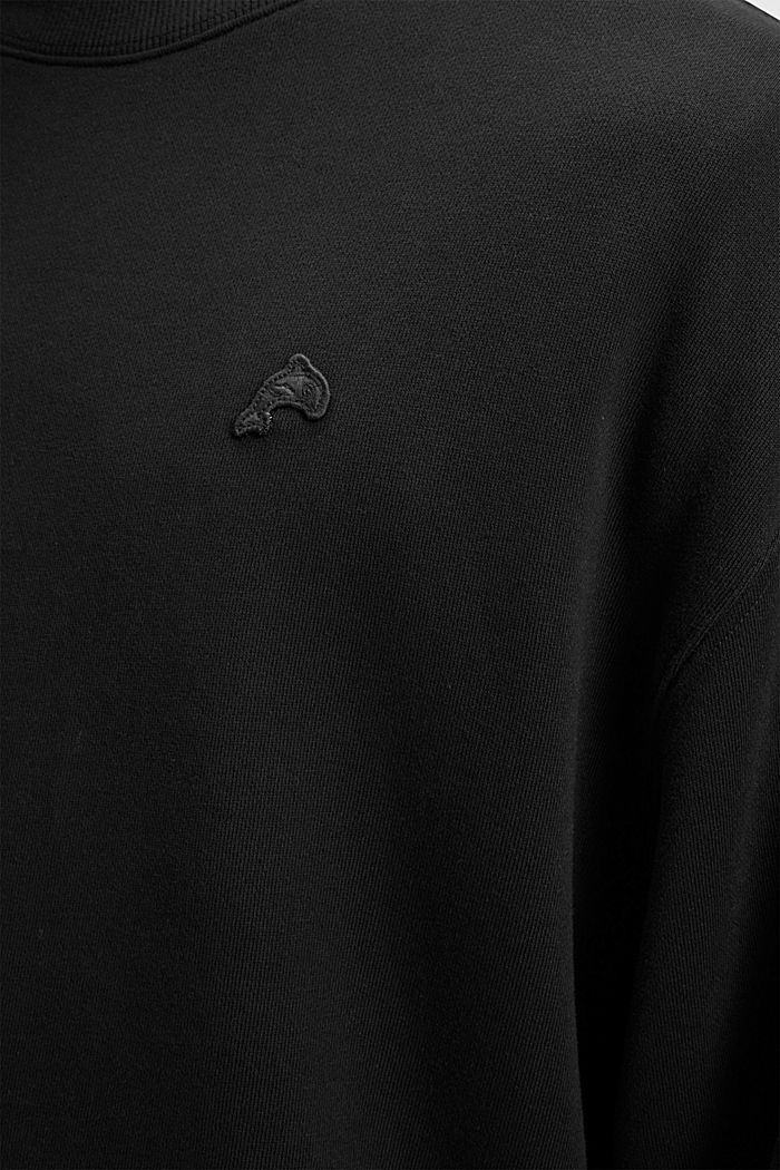 Color Dolphin Relaxed Fit Sweatshirt, BLACK, detail-asia image number 3