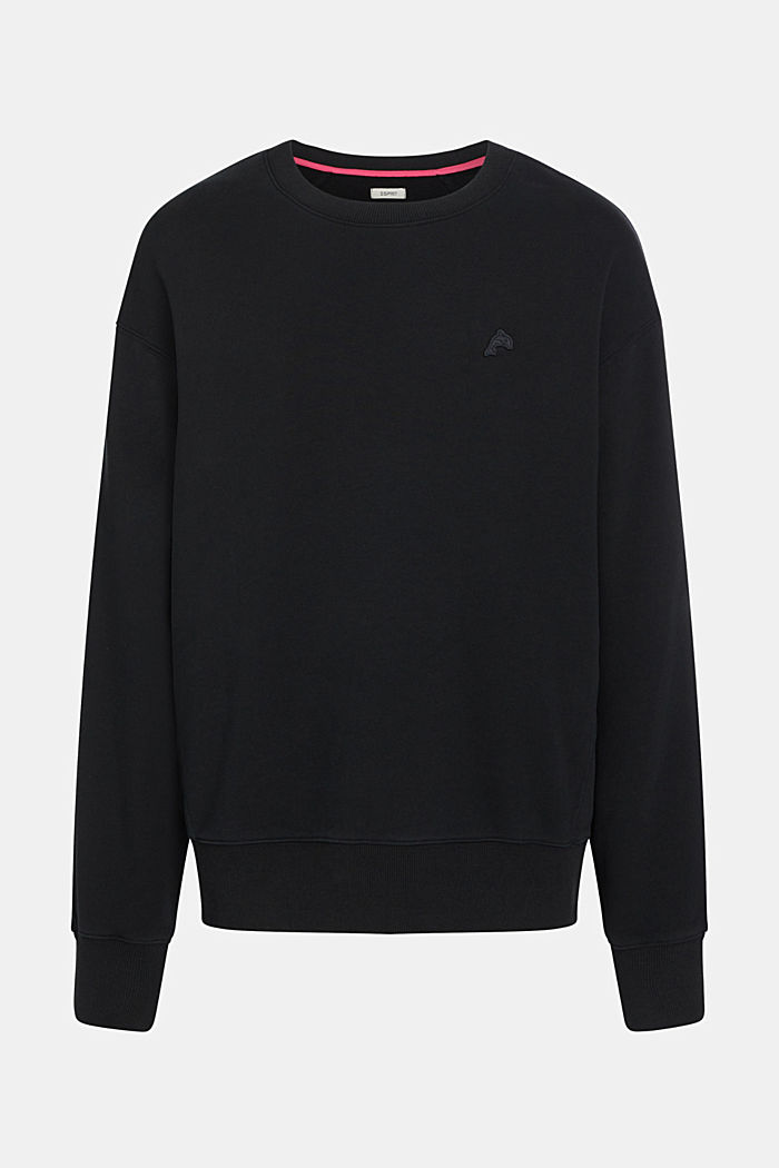Color Dolphin Relaxed Fit Sweatshirt, BLACK, detail-asia image number 5