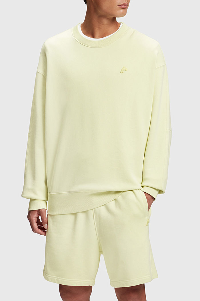 Color Dolphin Relaxed Fit Sweatshirt, PASTEL YELLOW, detail-asia image number 0