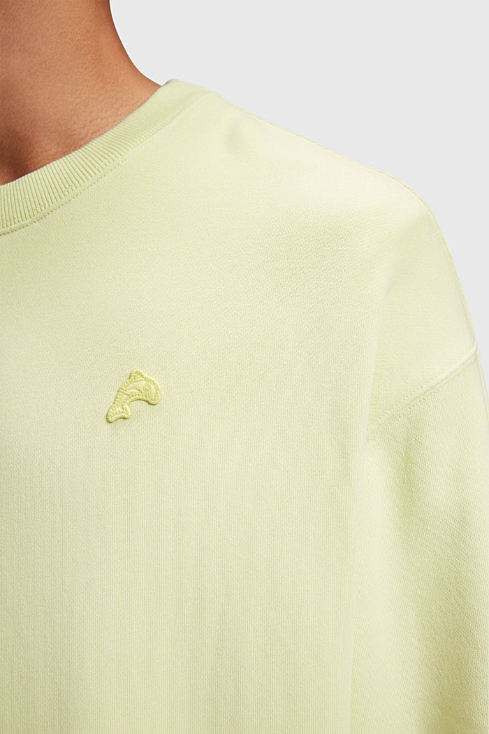 Color Dolphin Relaxed Fit Sweatshirt, PASTEL YELLOW, detail-asia image number 3