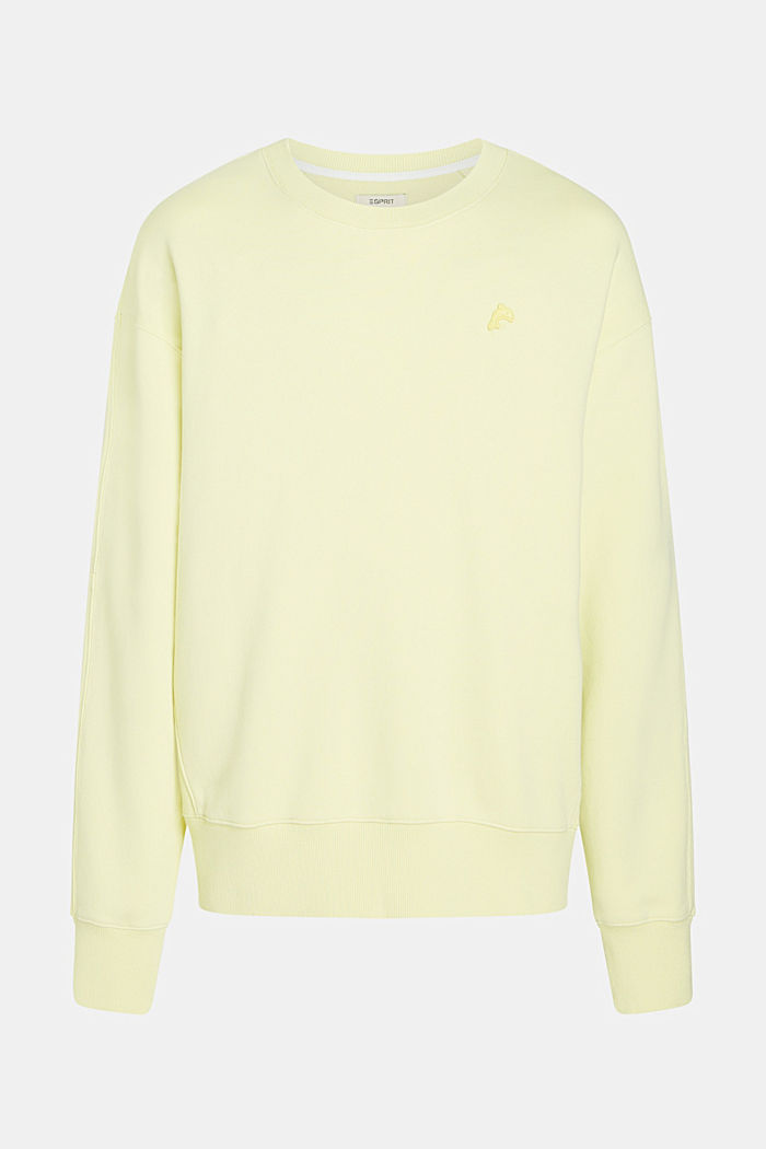 Color Dolphin Relaxed Fit Sweatshirt, PASTEL YELLOW, detail-asia image number 5