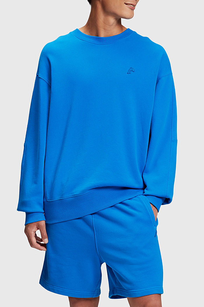 Sweatshirts, BLUE, detail-asia image number 0